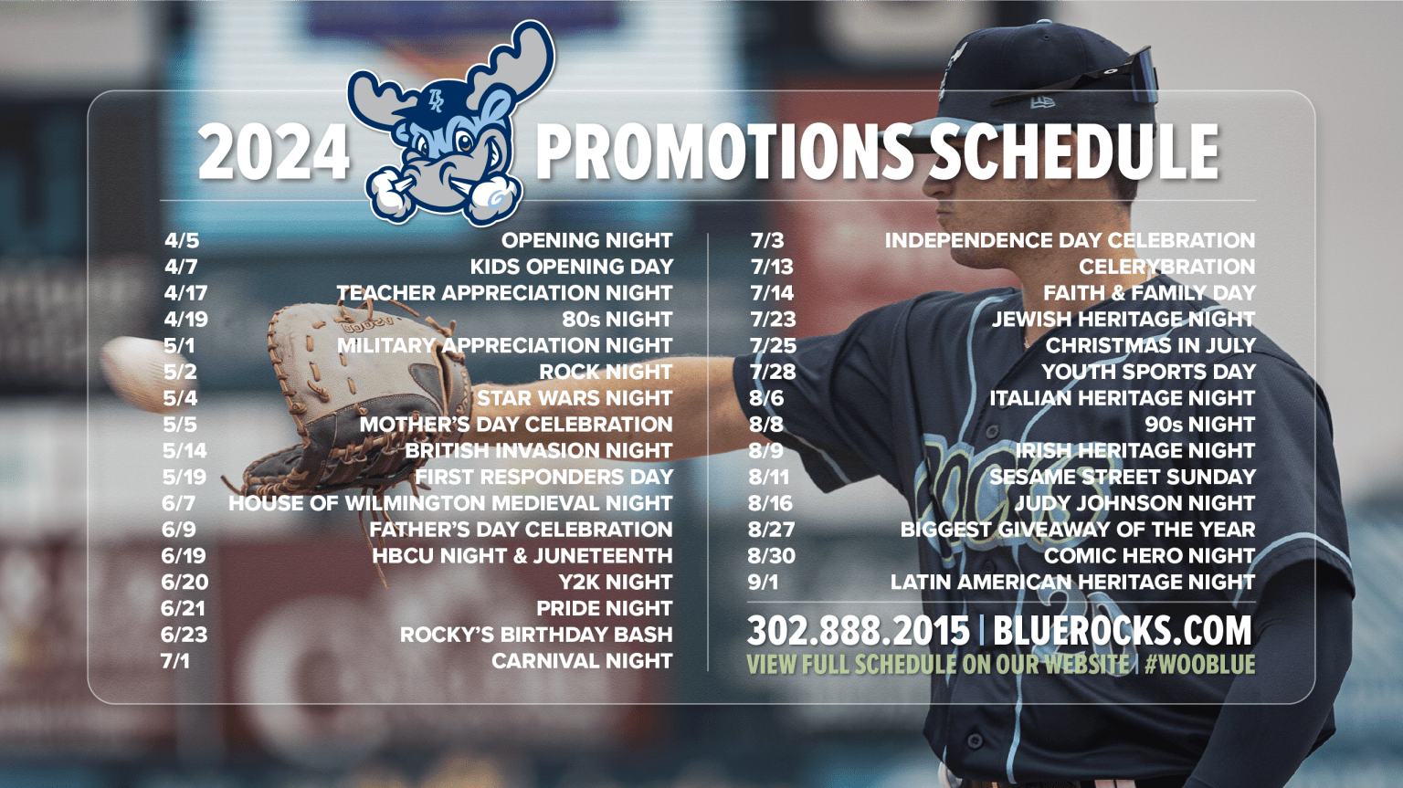 Wilmington Blue Rocks Printable Schedule