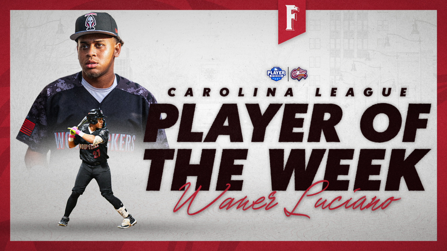 Waner Luciano Named Carolina League Player of the Week
