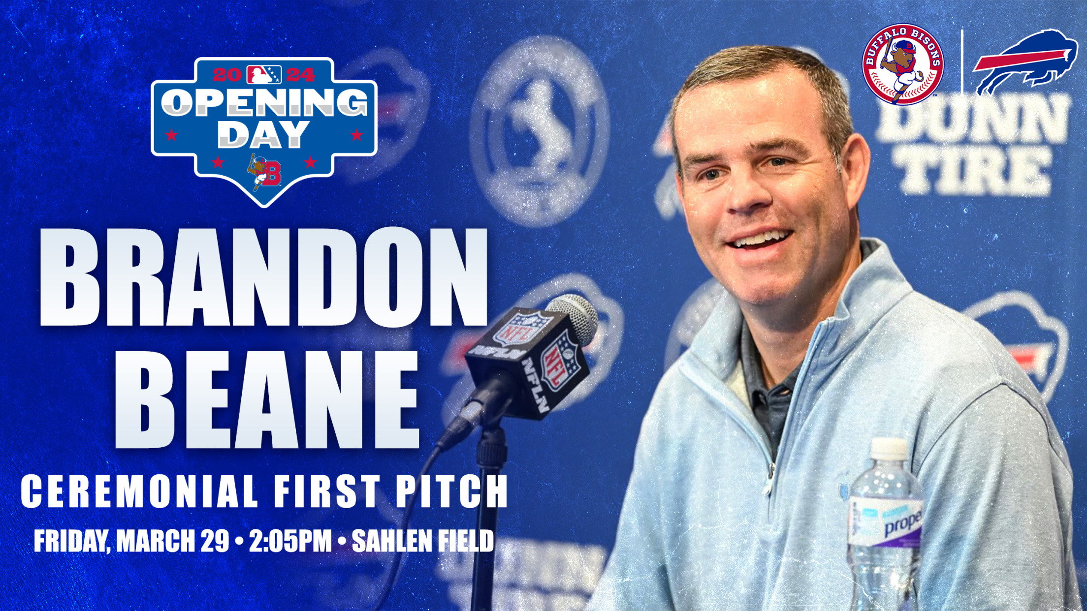 Buffalo Bisons Opening Day Buffalo Bills Brandon Beane First Pitch