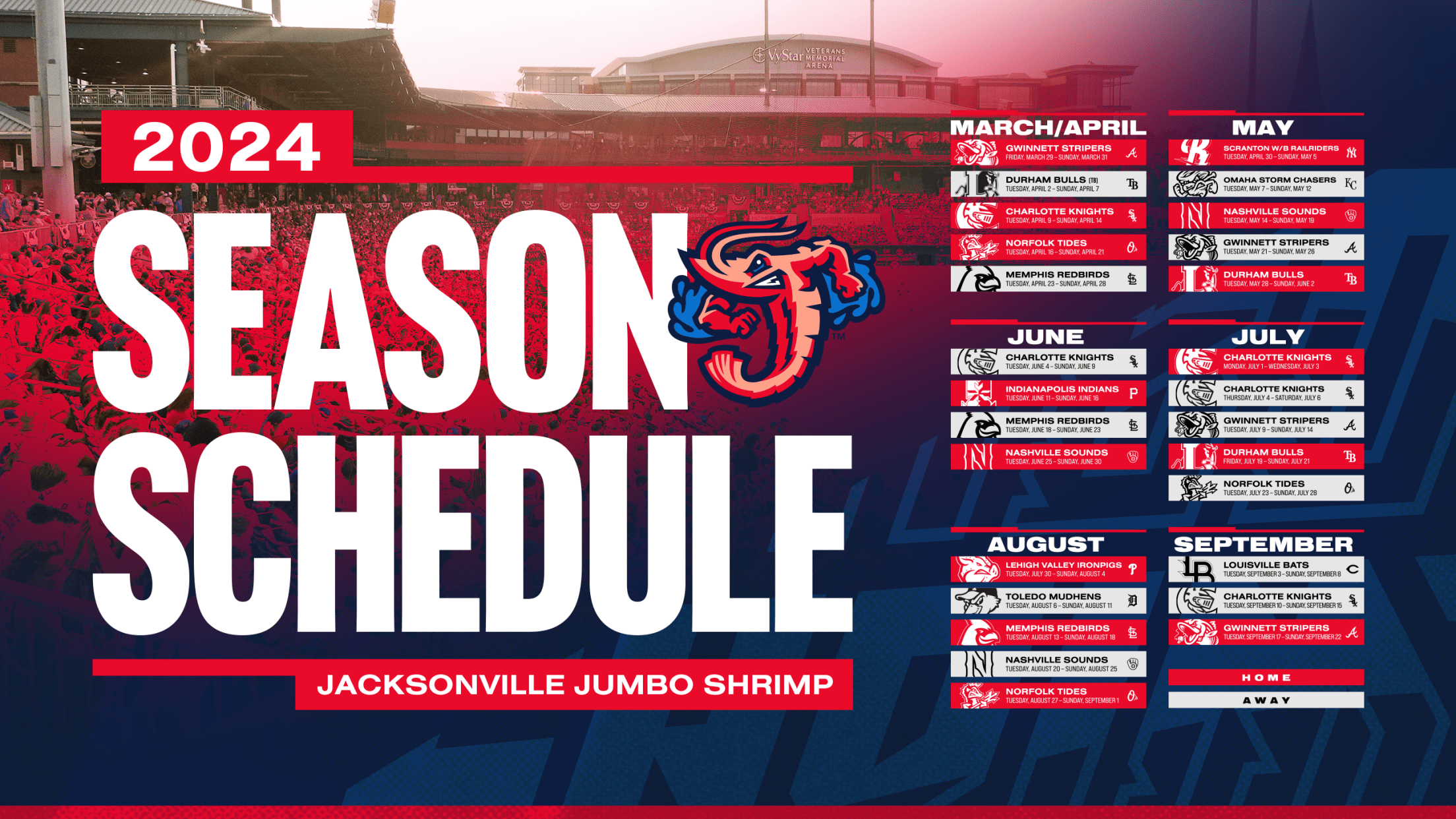 Jumbo Shrimp unveil 2024 schedule