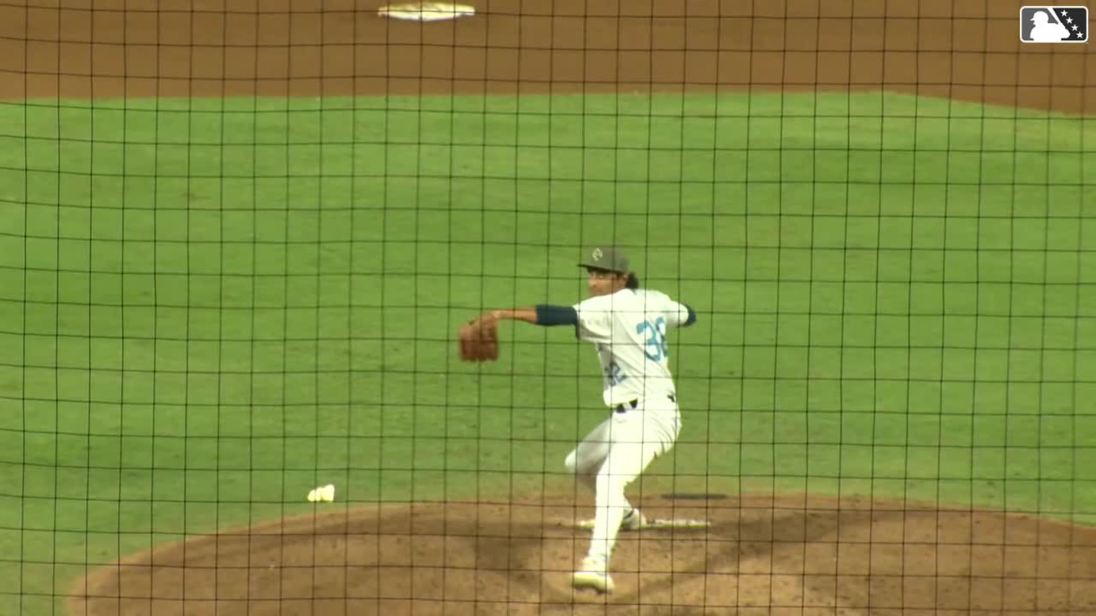 Gavin Logan homers (7) on a fly ball to left field.