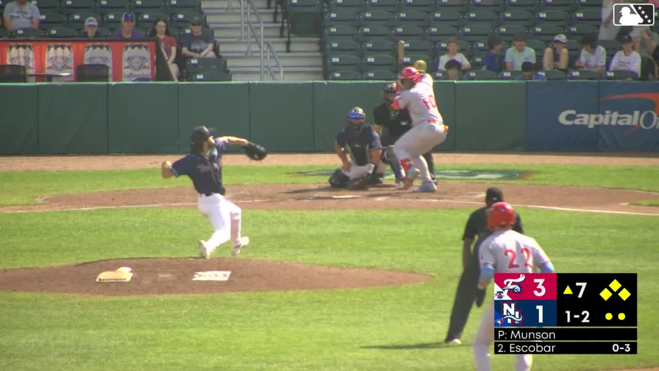 Aroon Escobar singles on a fly ball to center fielder Jay Harry. Dylan Campbell scores. Cade Fergus scores. Nikau Pouaka-Grego out at 3rd on the throw, center fielder Jay Harry to third baseman Cutter Coffey to shortstop Arjun Nimmala.