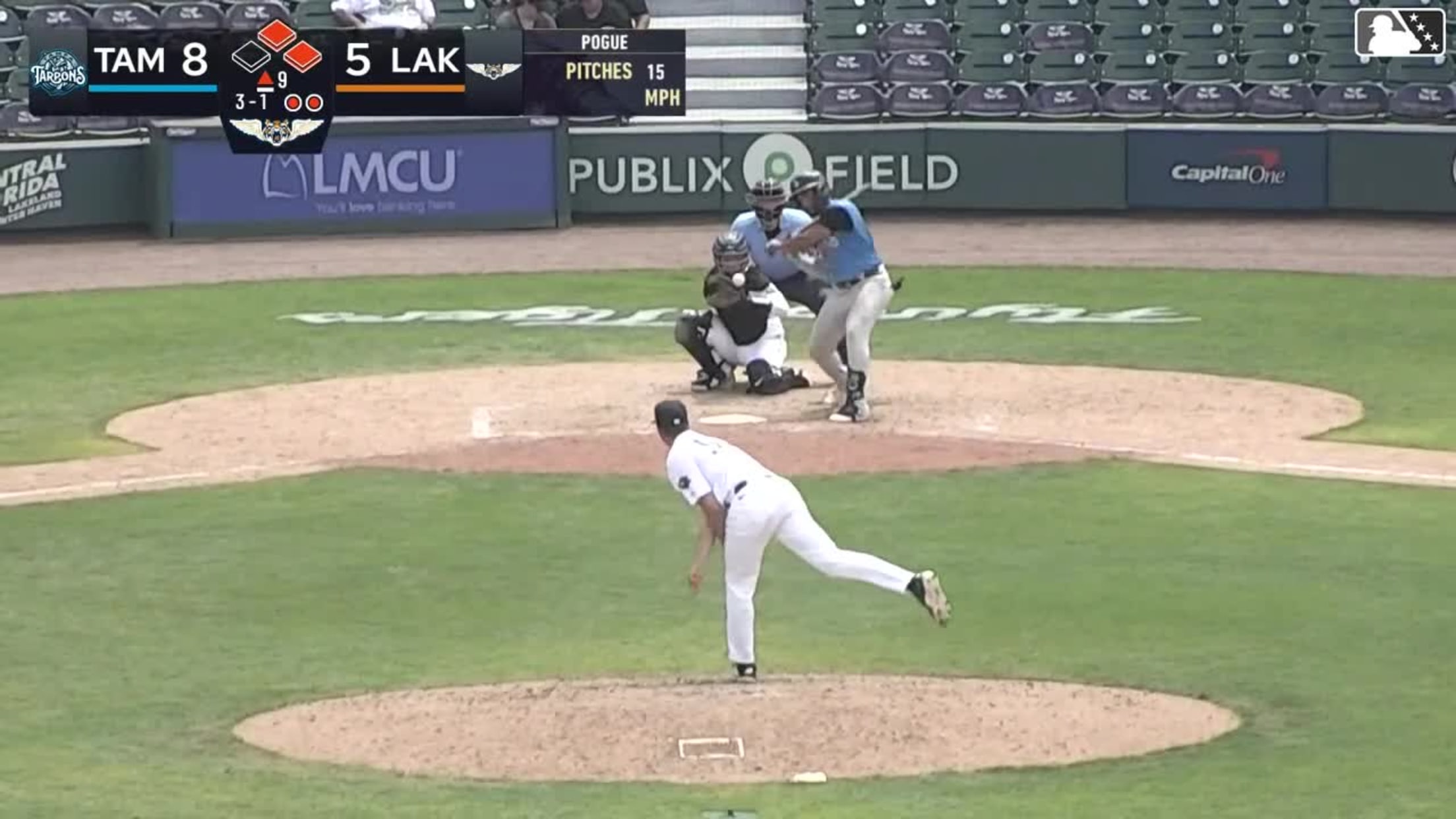 Hans Montero doubles (3) on a fly ball to right fielder Jesus Pinto. Bryce Martin-Grudzielanek scores. Willy Montero scores.