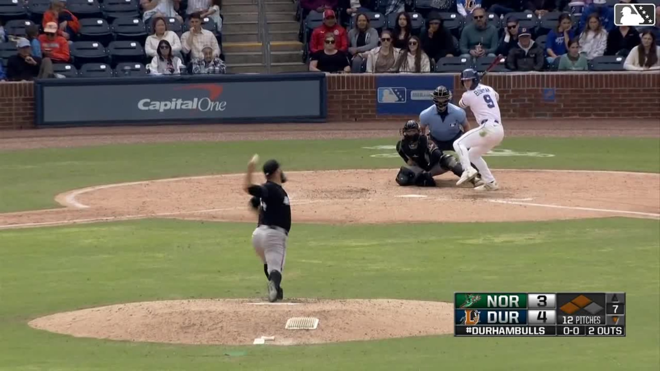 Cooper Bowman singles on a line drive to left fielder Jhonkensy Noel, deflected by third baseman Bryan Ramos. Justyn-Henry Malloy scores. Logan Davidson scores.