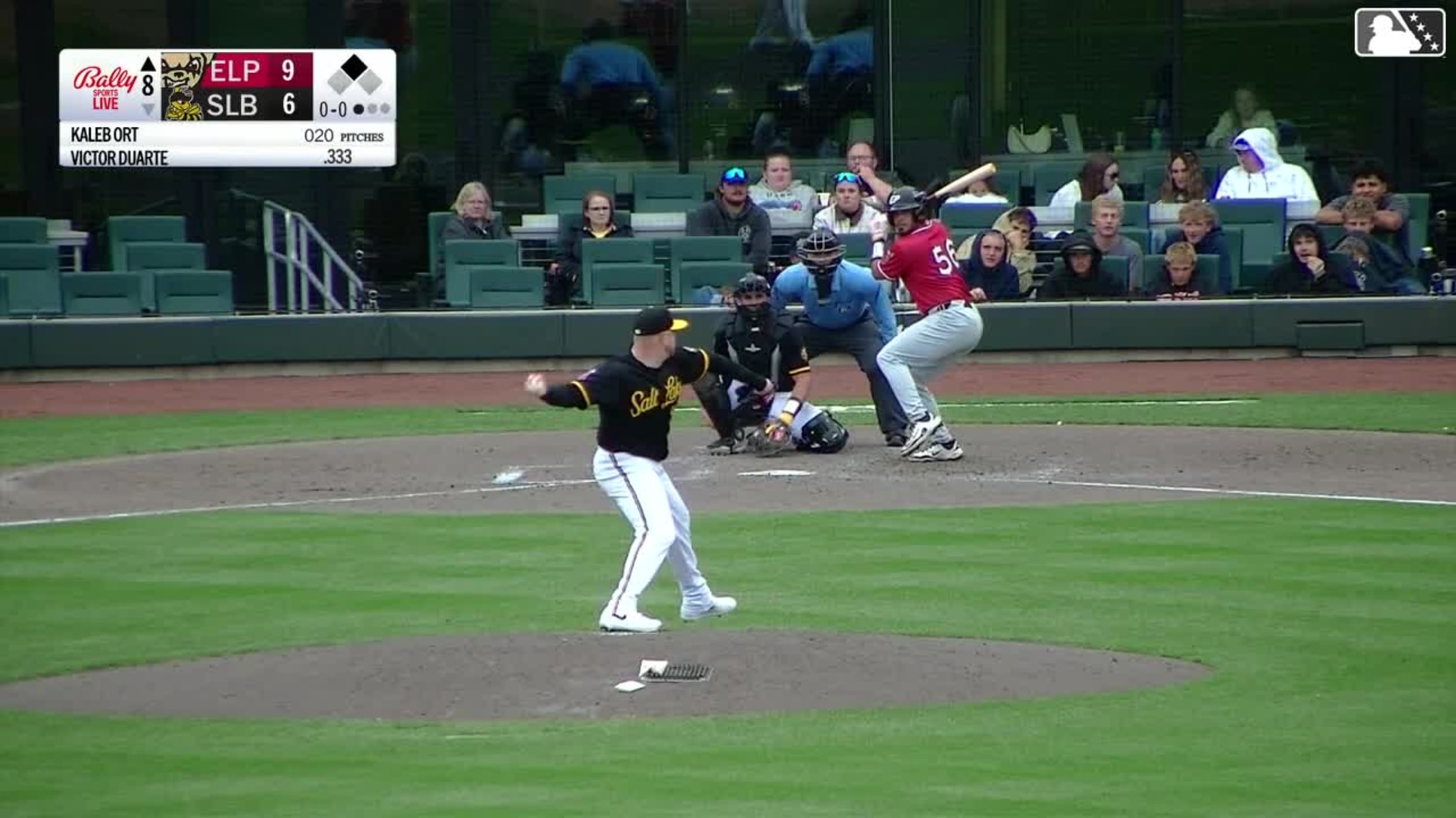 Victor Duarte homers (1) on a fly ball to right center field. Carlos Rodríguez scores.
