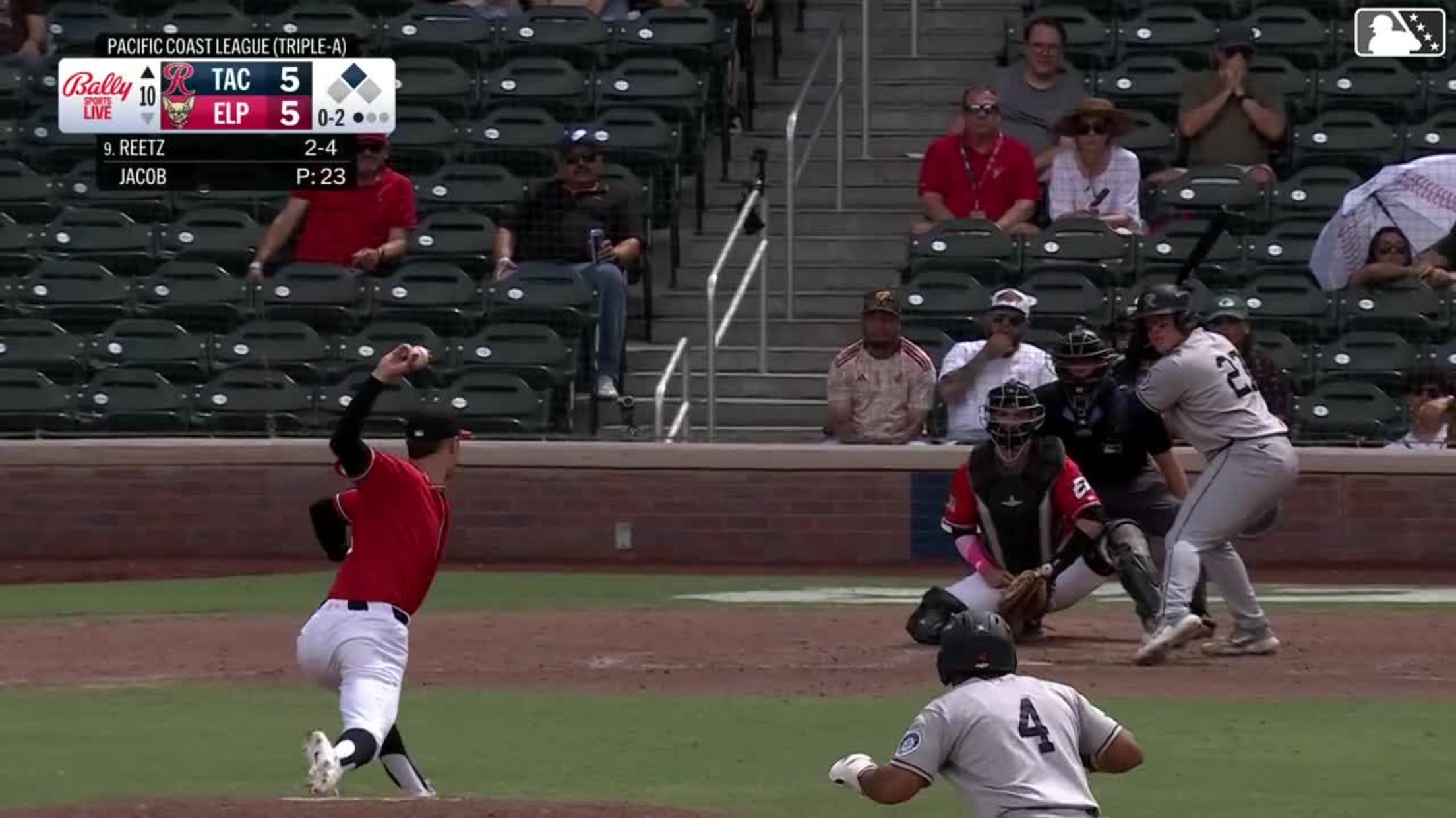 Alek Jacob In play, run(s) to Jakson Reetz