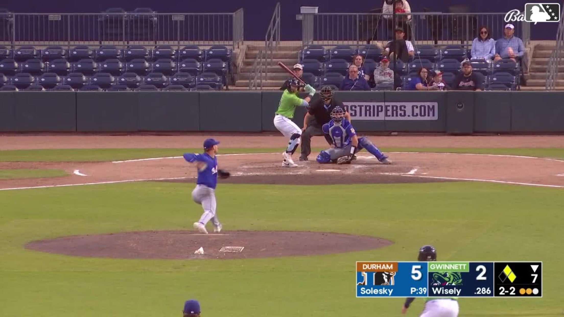 Chase Solesky In play, run(s) to Brett Wisely