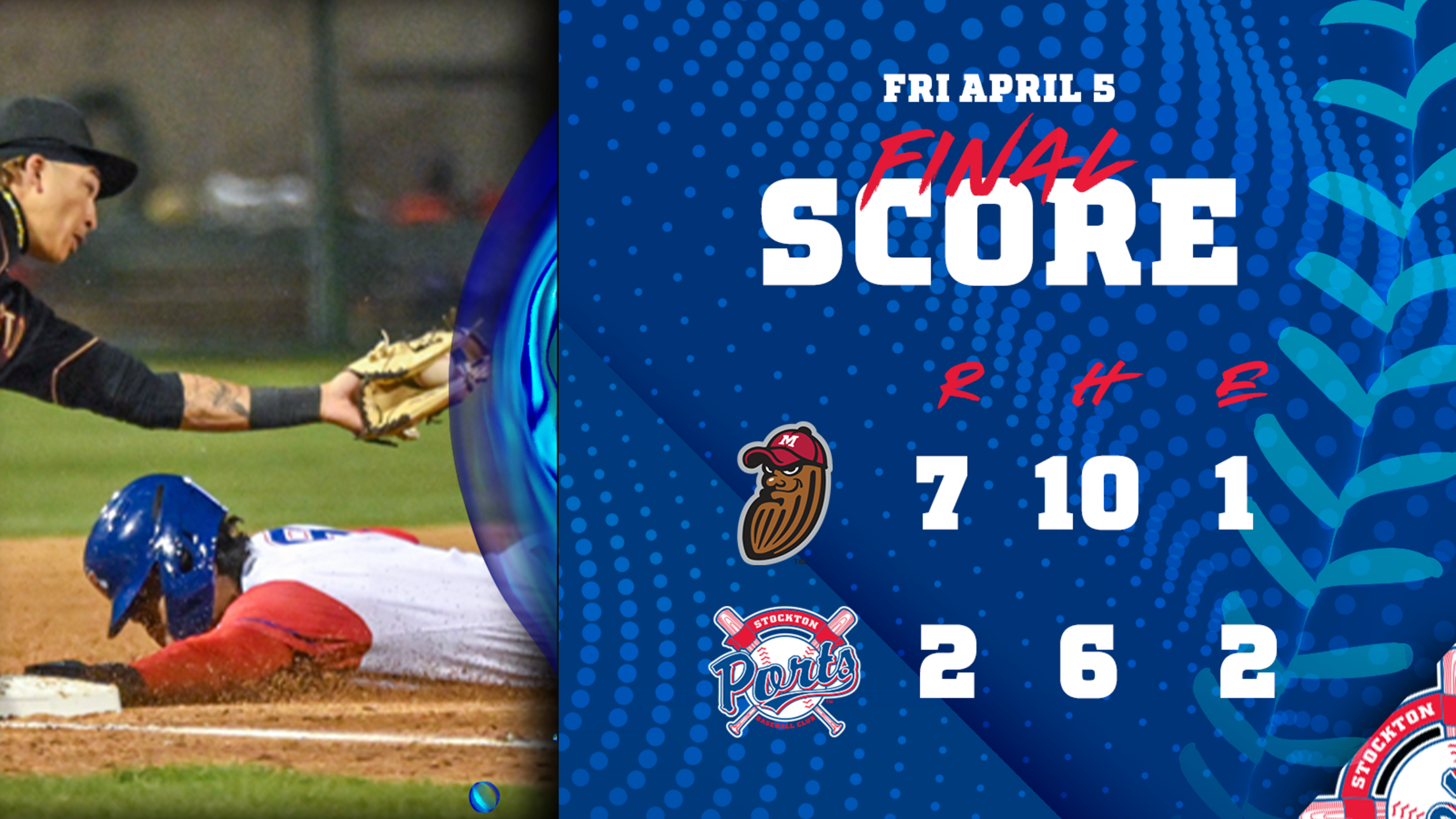 Nuts Pull Away Late as Ports Drop Home Opener | MiLB.com