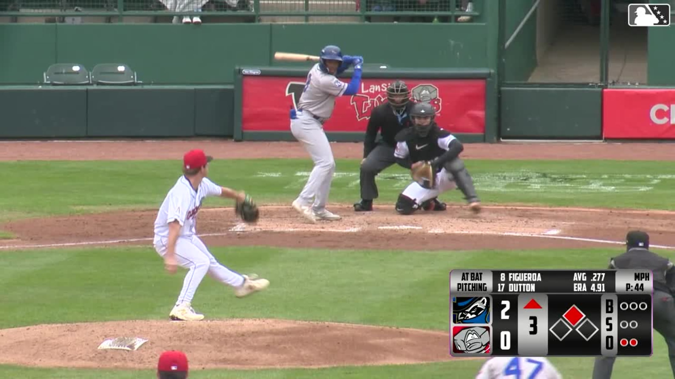 Derlin Figueroa singles on a ground ball to right fielder Nate Nankil. Luke Pelzer scores.