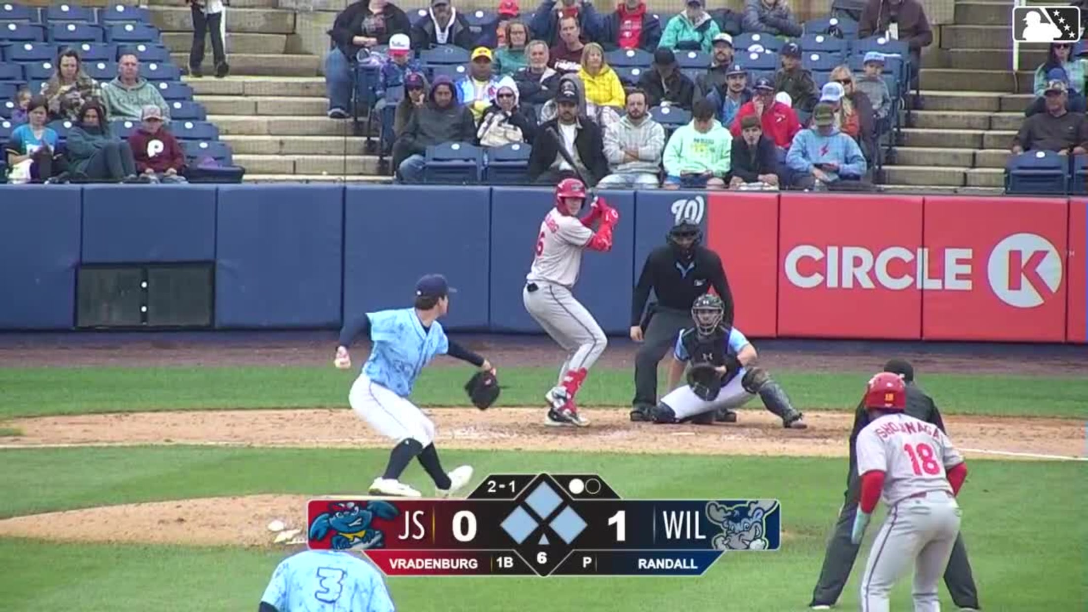 Josh Randall In play, run(s) to Brock Vradenburg