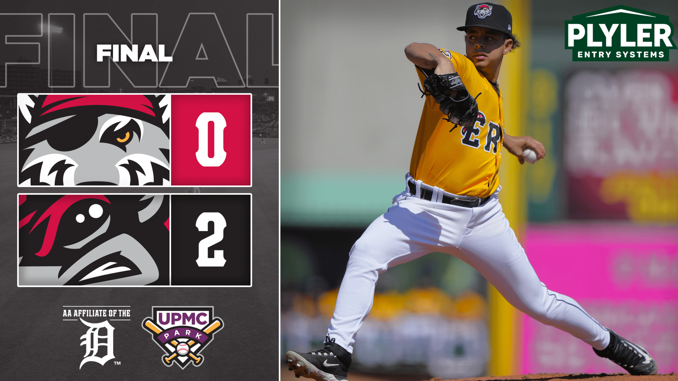 Peña Tosses Quality Start but Erie Bats Blanked in Loss | MiLB.com