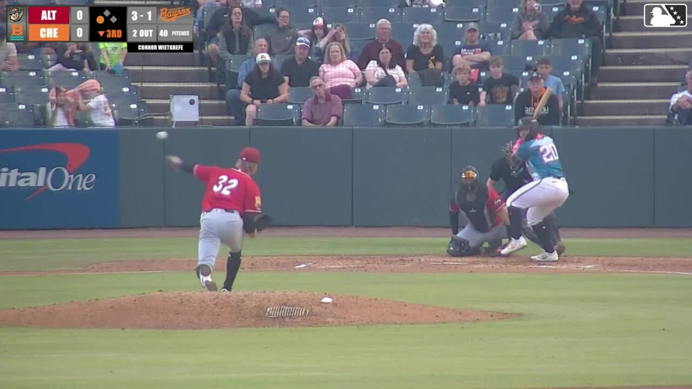 Maverick Handley singles on a ground ball to center fielder Will Taylor. Griff O'Ferrall scores.
