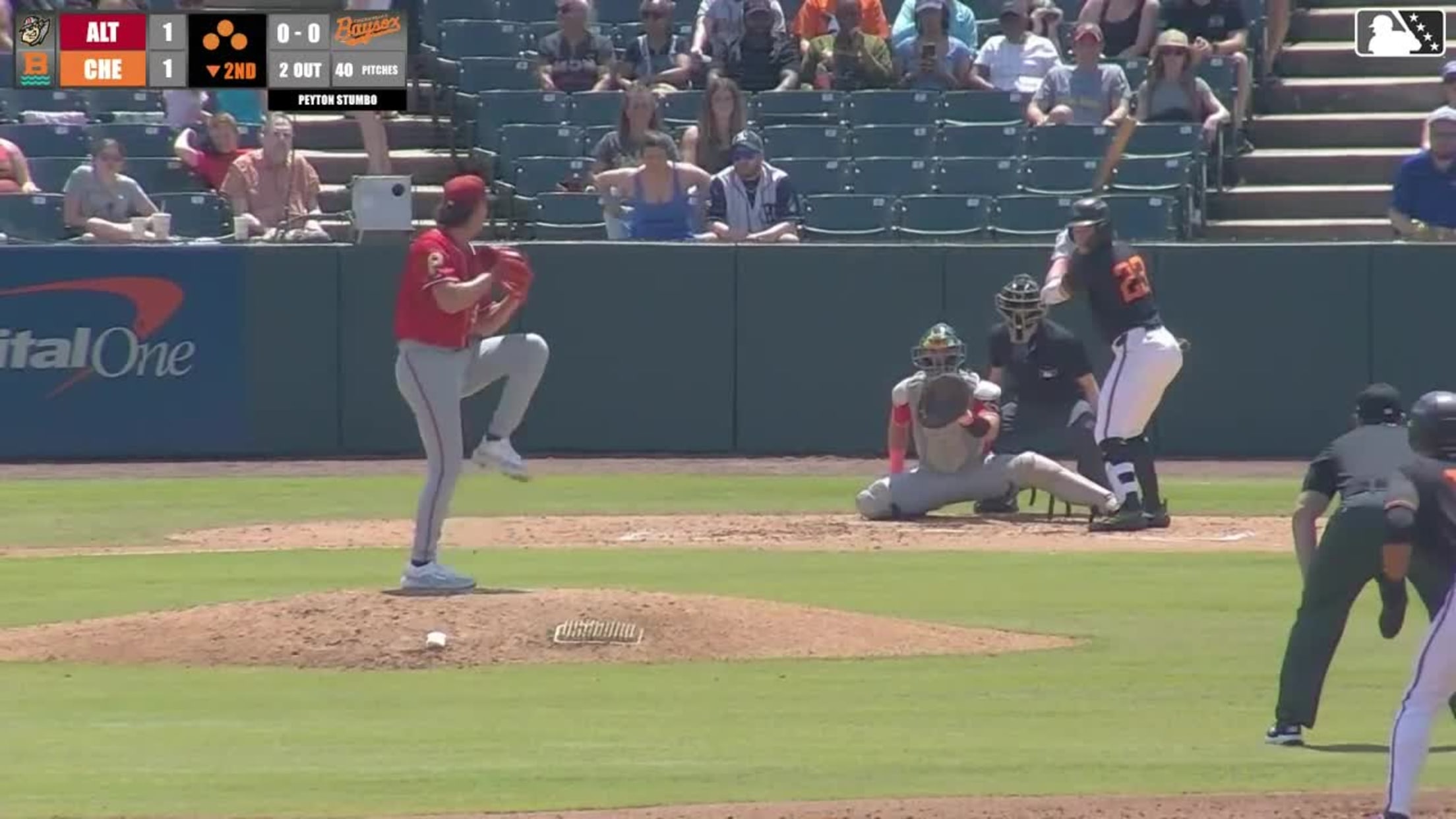 Griff O'Ferrall hits a ground-rule double (7) on a fly ball to left field. Aron Estrada scores. Frederick Bencosme scores. Carter Young to 3rd.