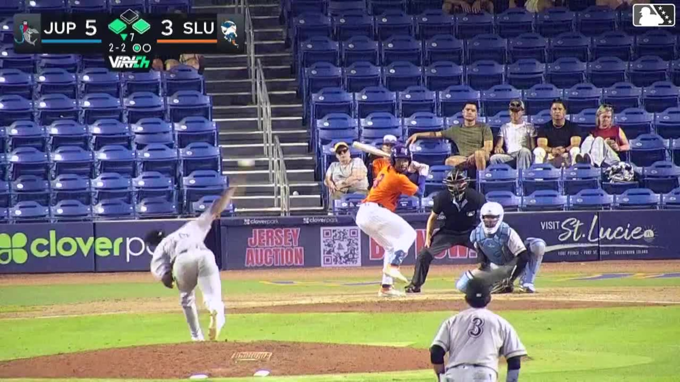 Elian Peña grounds out, second baseman Carter Johnson to first baseman Julio Henriquez. Branny De Oleo scores. Jamari Baylor to 2nd.