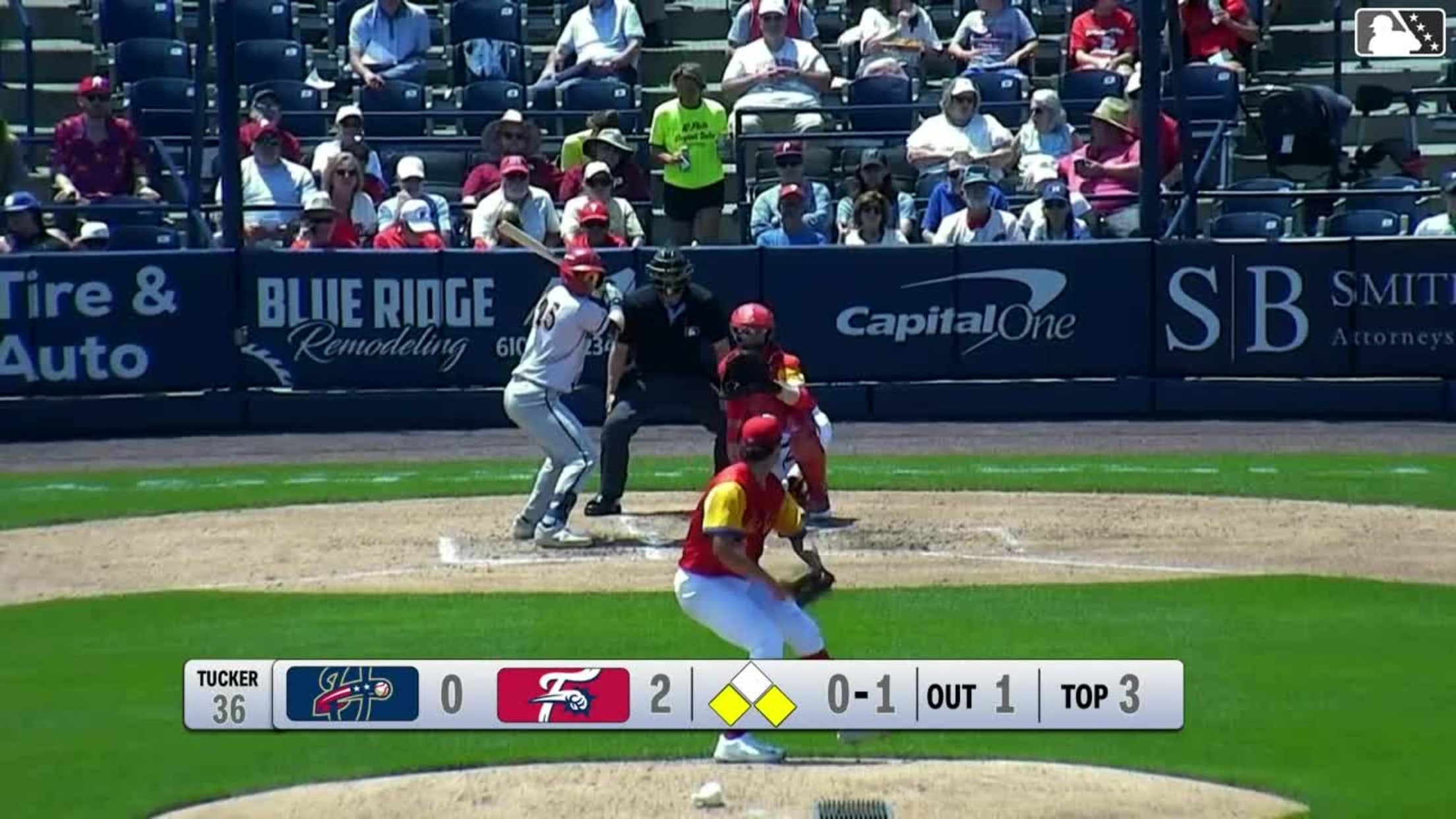 Sam Brown out on a sacrifice fly to left fielder Dylan Campbell. Marcus Brown scores.