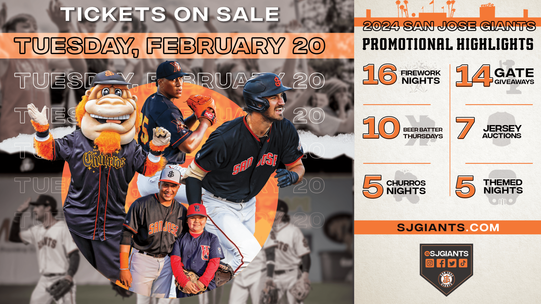 San Jose Giants 2025 Promotional Schedule