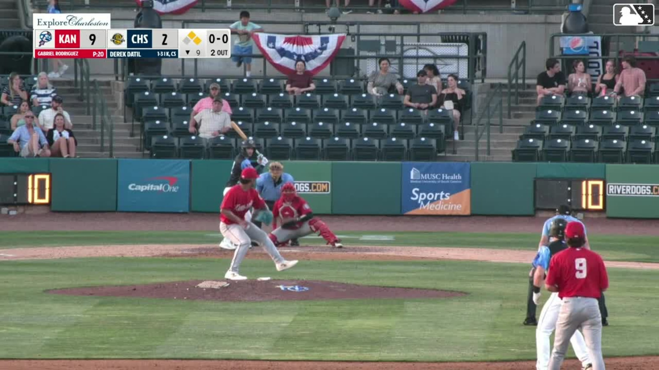 Derek Datil doubles (5) on a line drive to right fielder Jaden Fauske. Daniel Pierce scores. Nicandro Aybar to 3rd.