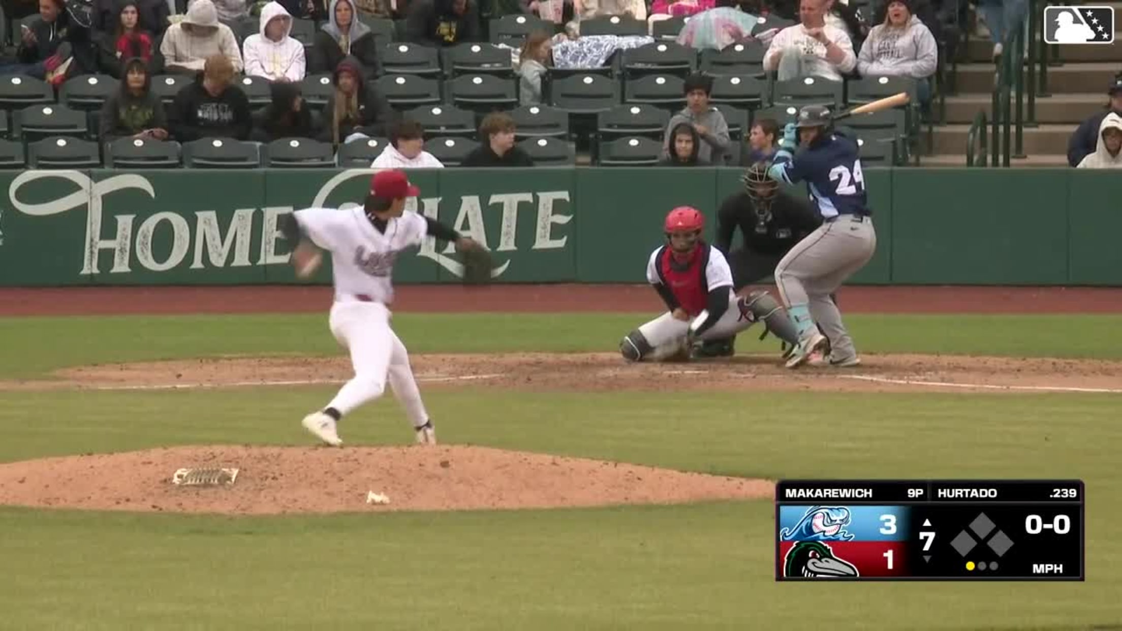 Ricardo Hurtado homers (3) on a line drive to left center field.