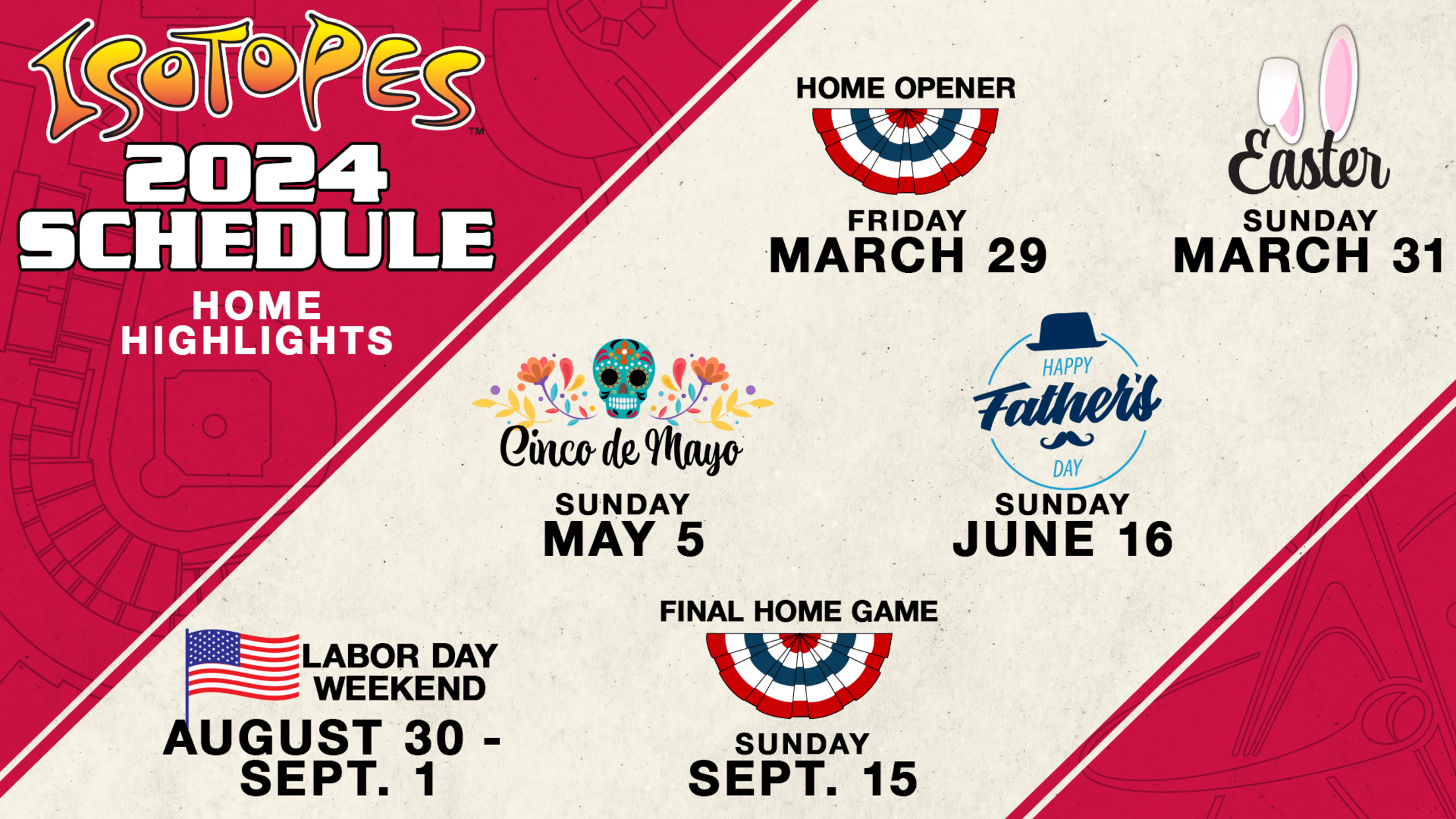 ISOTOPES UNVEIL 2024 HOME SCHEDULE