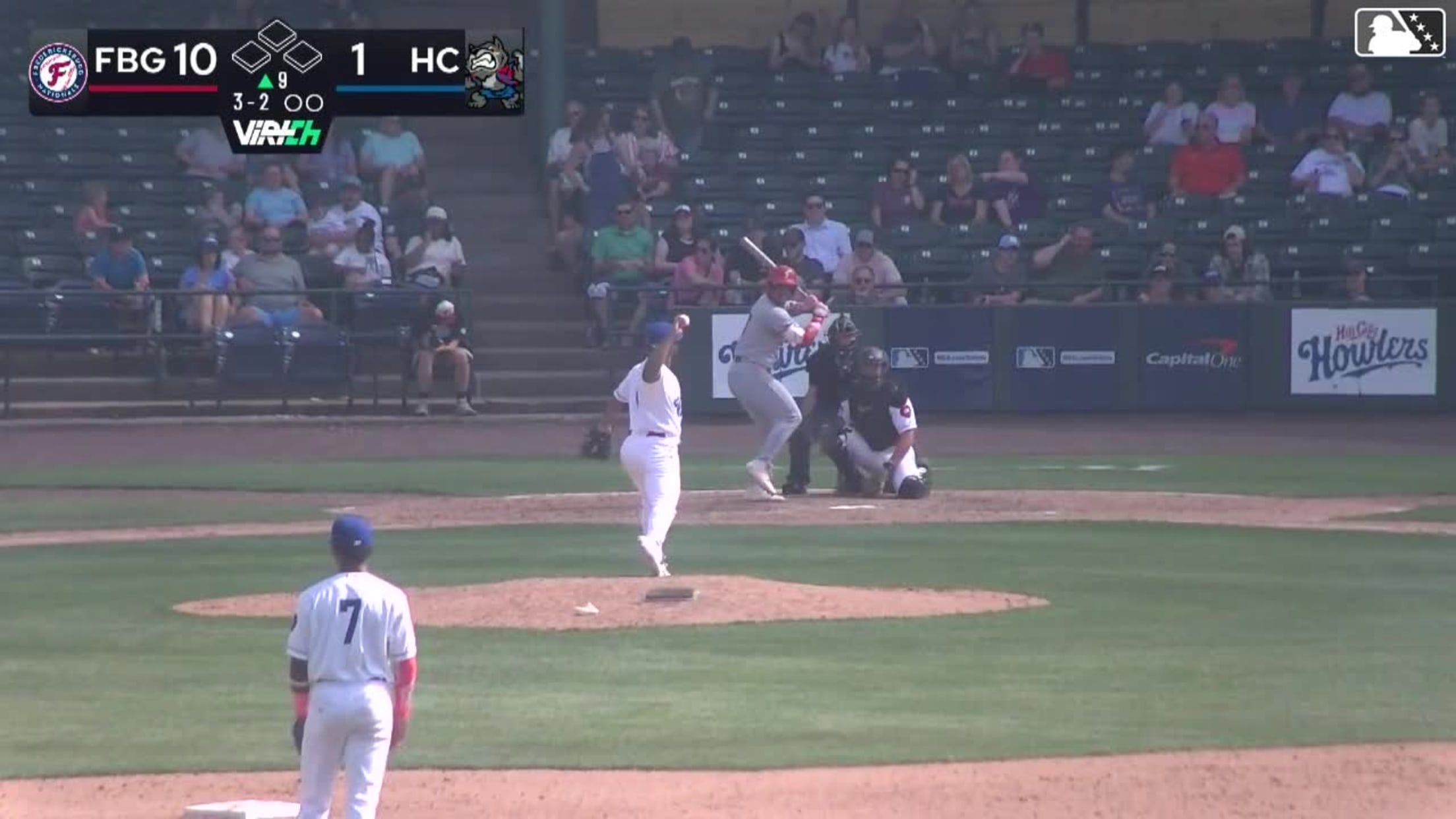 Rafael Ramirez Jr. homers (2) on a fly ball to right field.