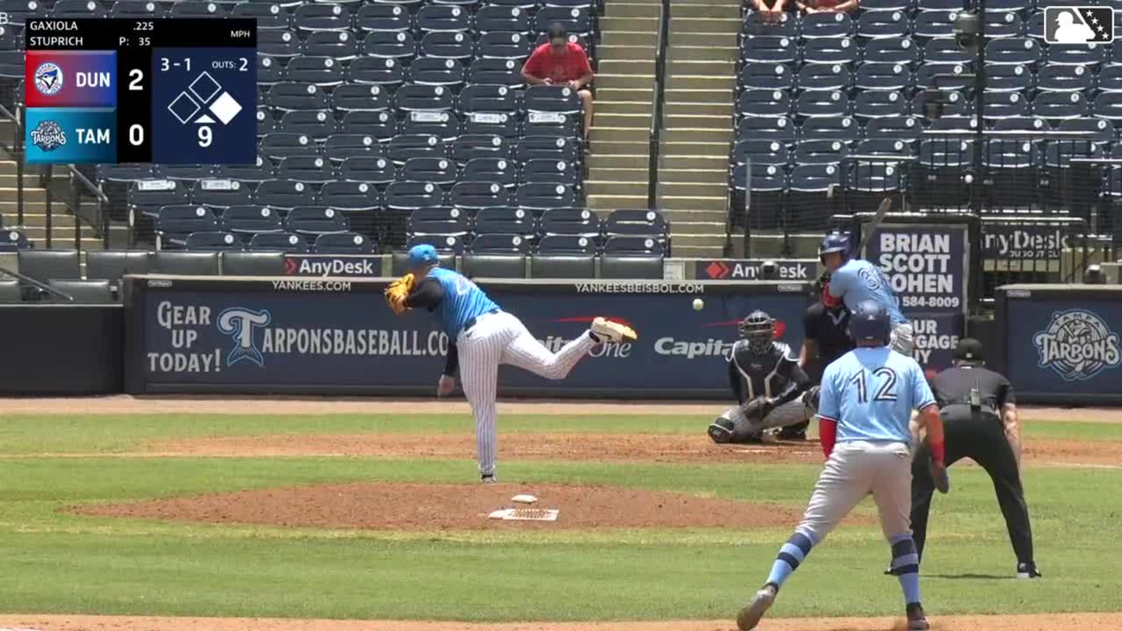 Aldo Gaxiola homers (5) on a fly ball to left center field. JoJo Parker scores.