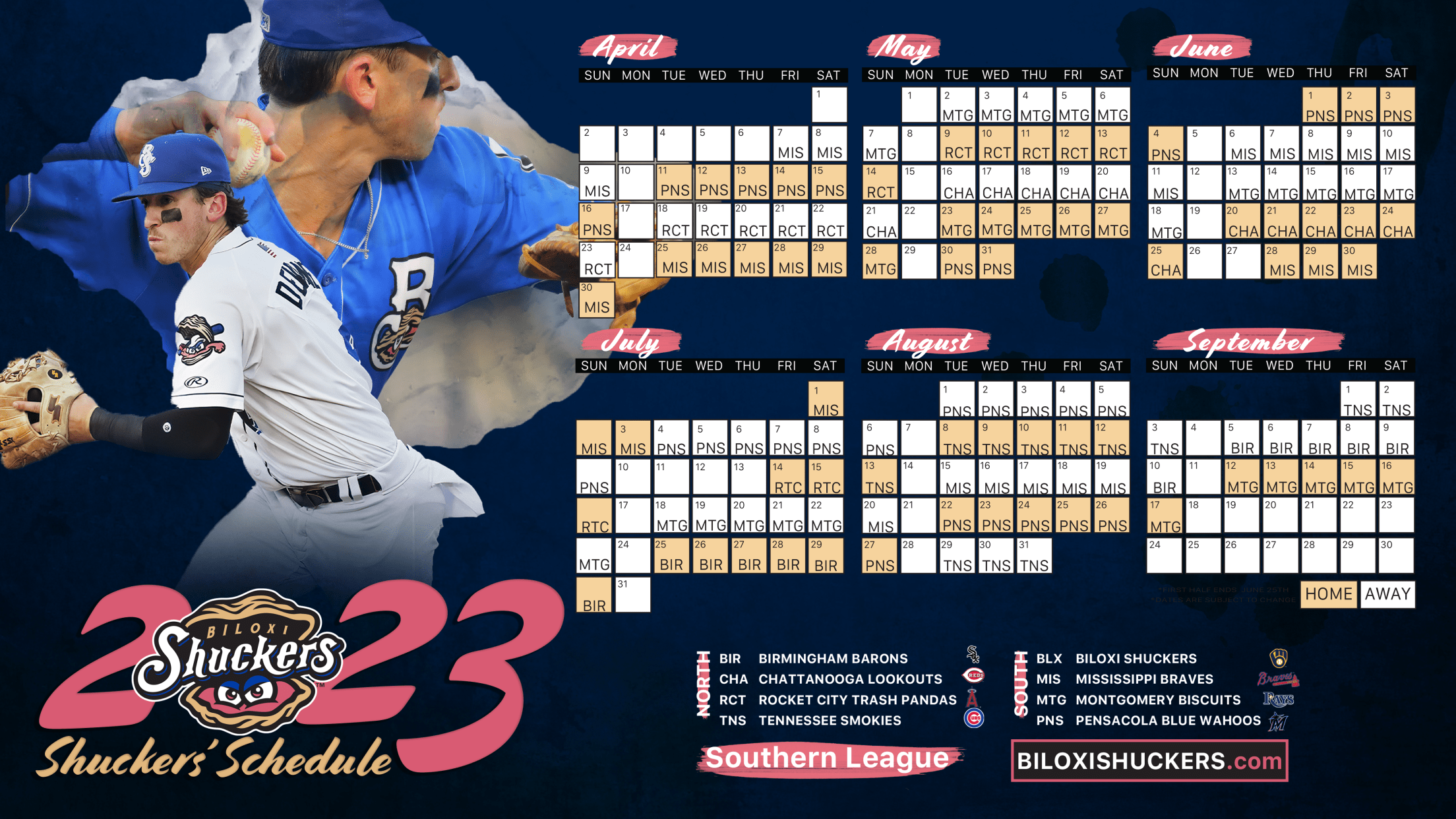 2023 Biloxi Shuckers Schedule Announced