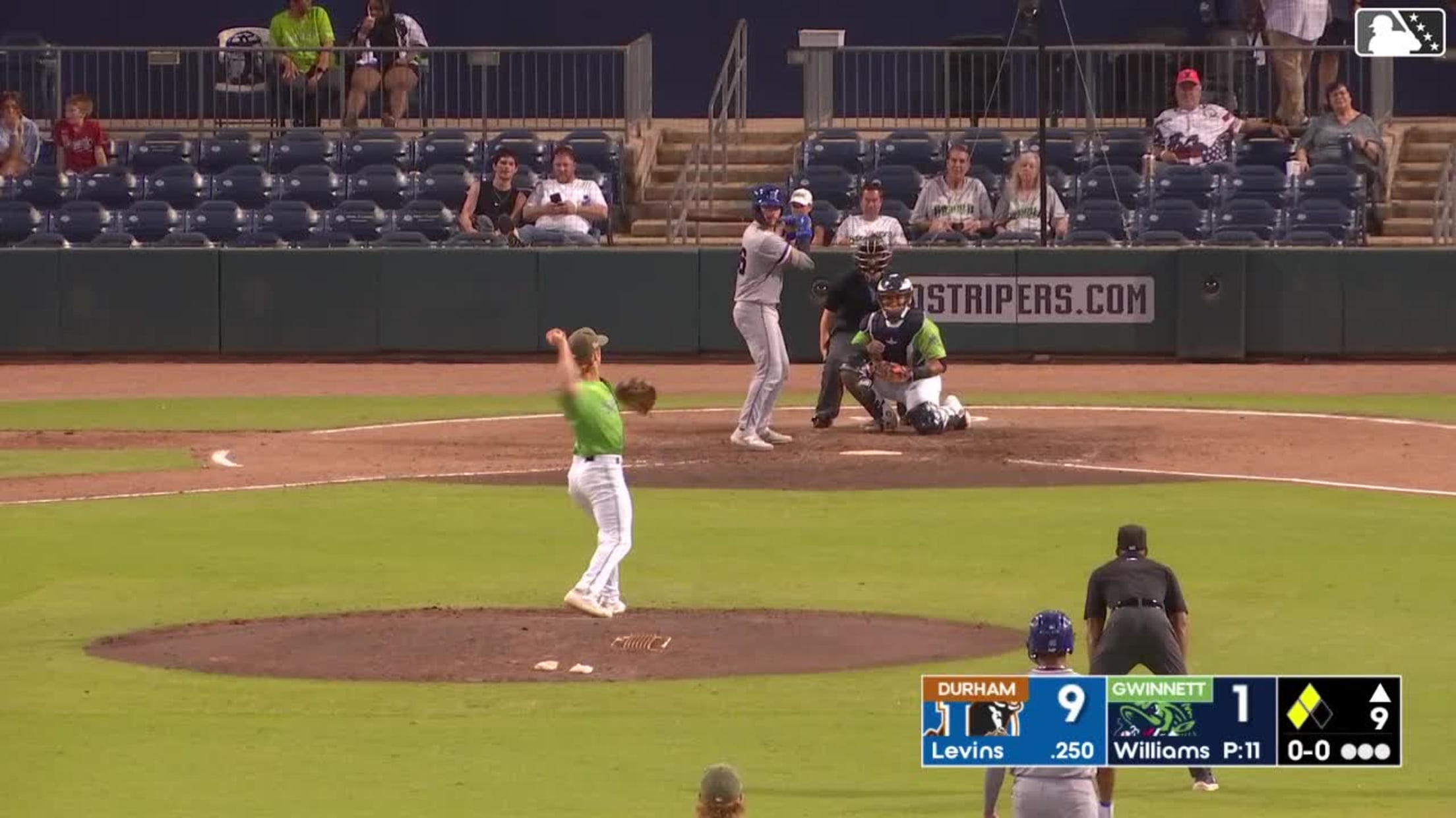 Luke Williams In play, run(s) to Tatem Levins