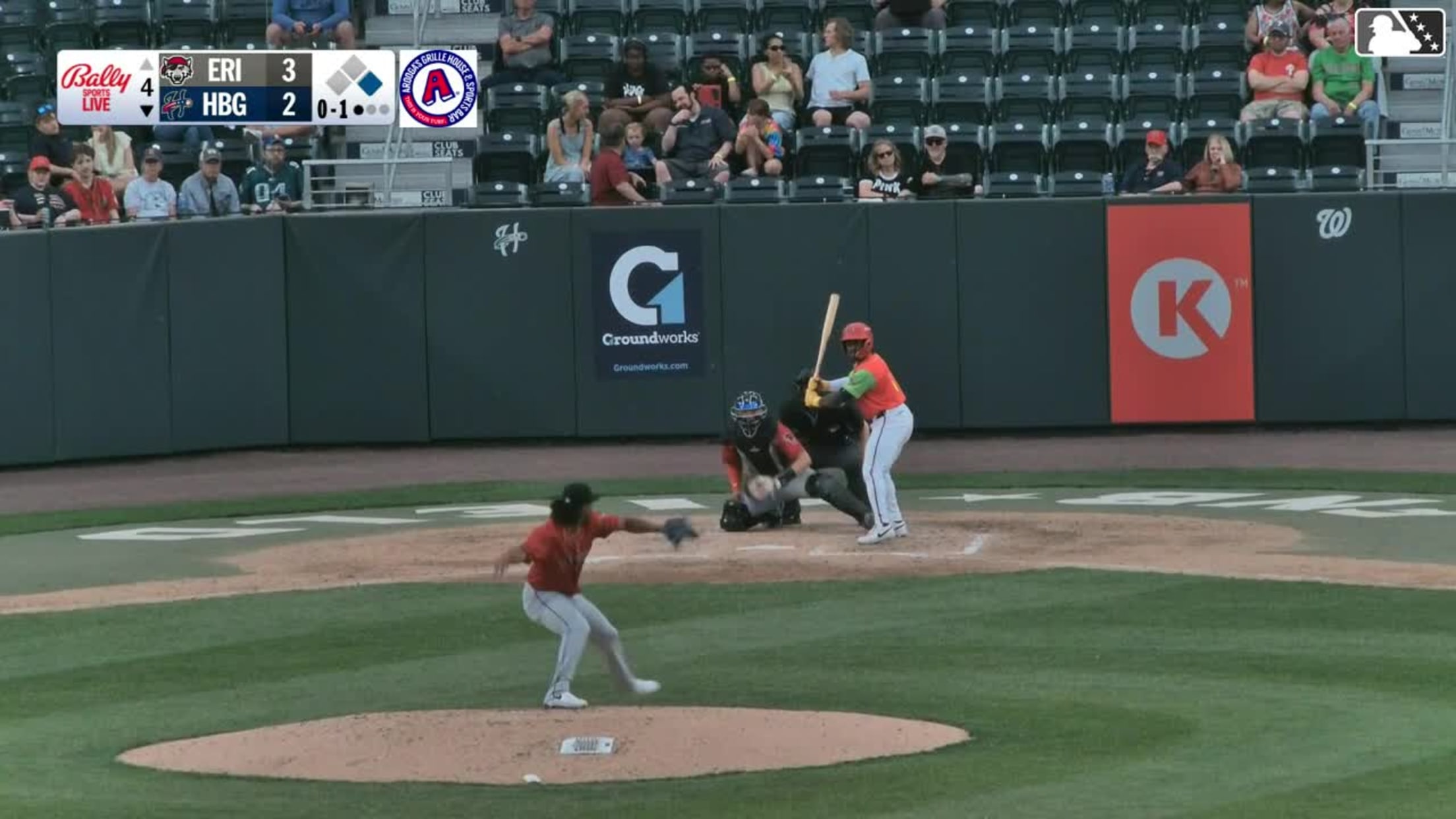 Johnathon Thomas homers (1) on a fly ball to left field. Kervin Pichardo scores.