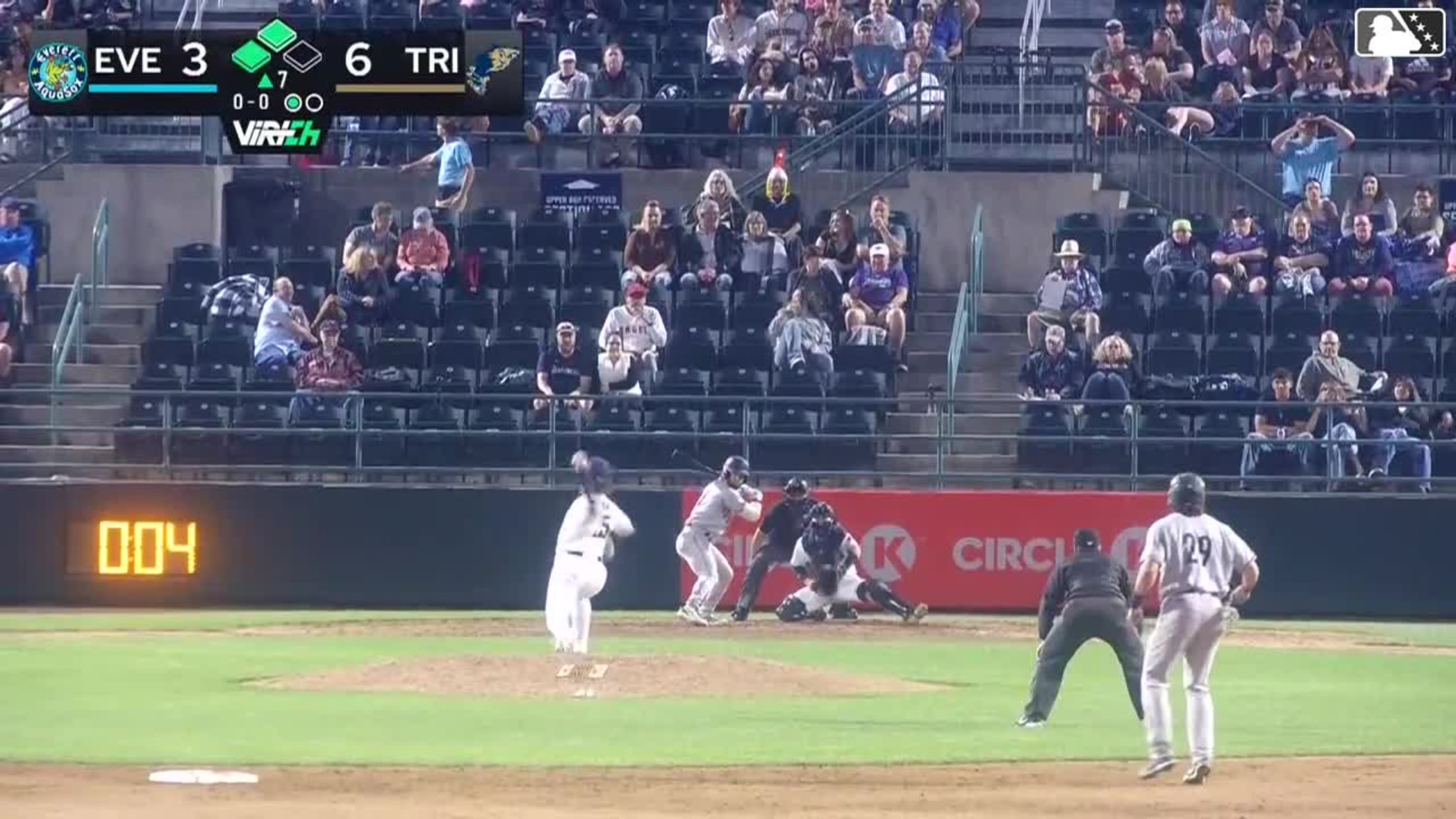 Carlos Jimenez grounds out, second baseman Kevin Bruggeman to first baseman Ryan Nicholson. Curtis Washington Jr. scores. Carter Dorighi to 3rd.