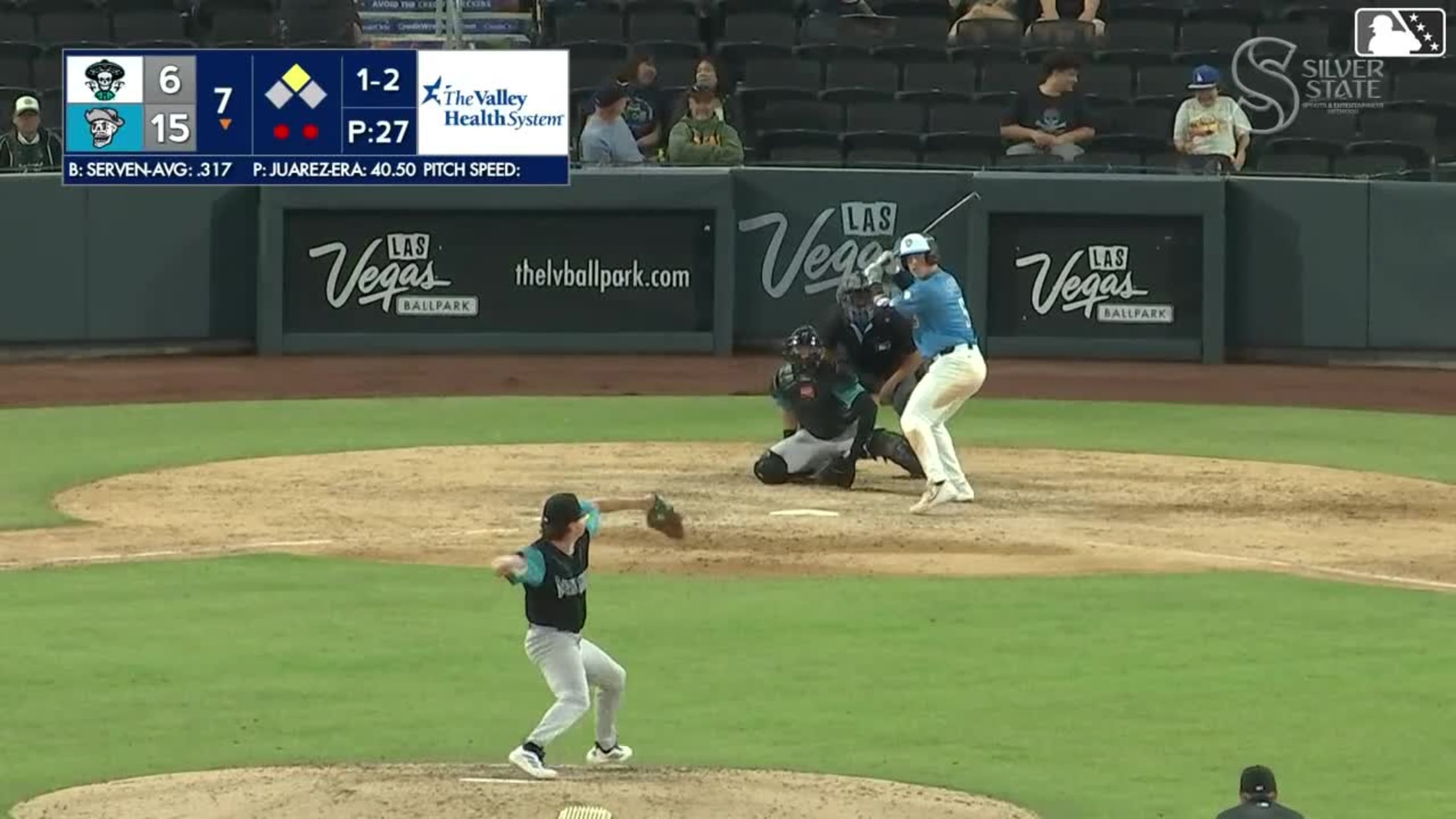 Brian Serven singles on a sharp line drive to center fielder Cole Carrigg. Cade Marlowe scores. Brian Serven to 2nd. Brian Serven advances to 2nd, on a throwing error by center fielder Cole Carrigg.