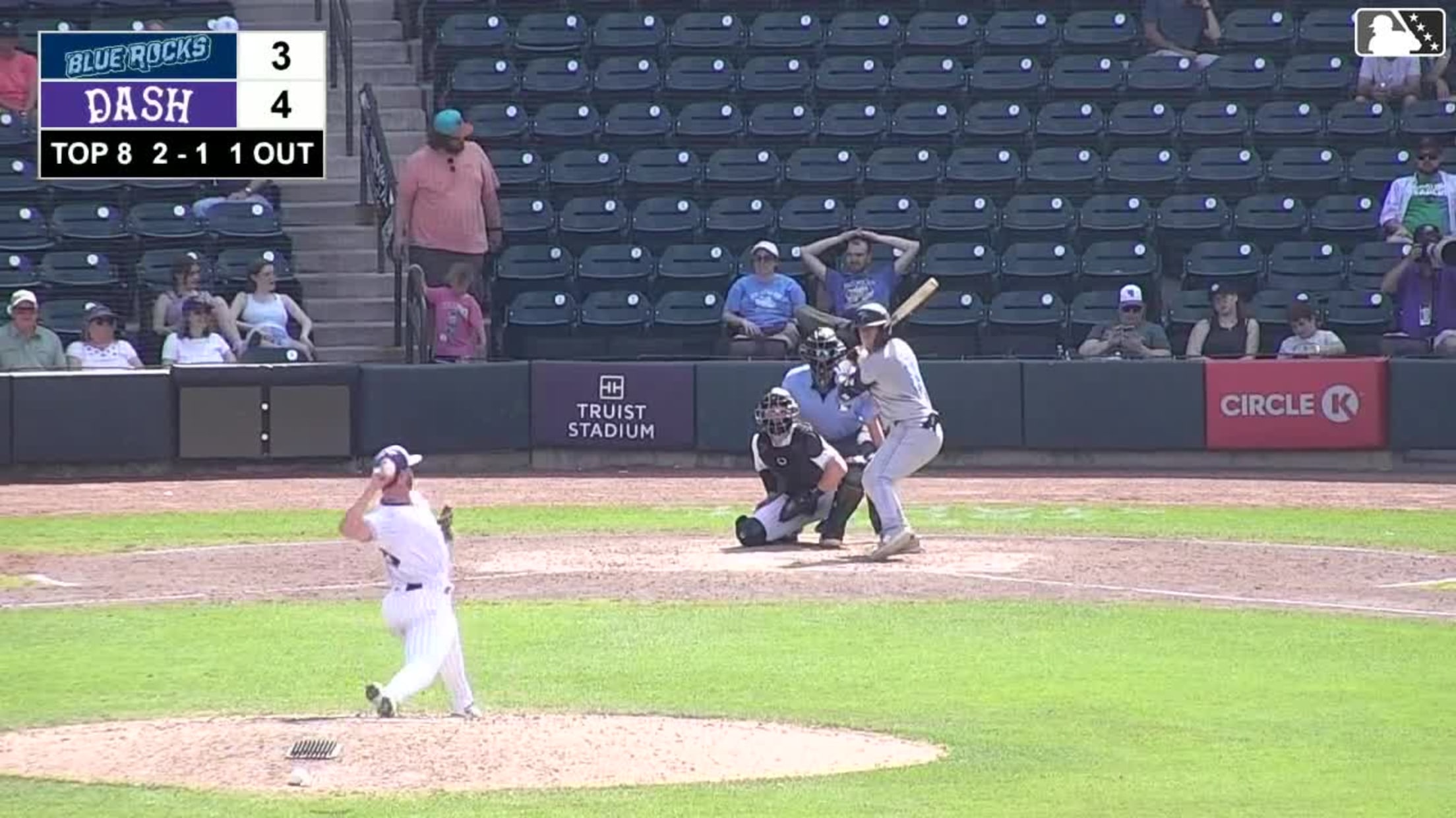 Gavin Dugas homers (1) on a fly ball to left center field. Yeremy Cabrera scores.