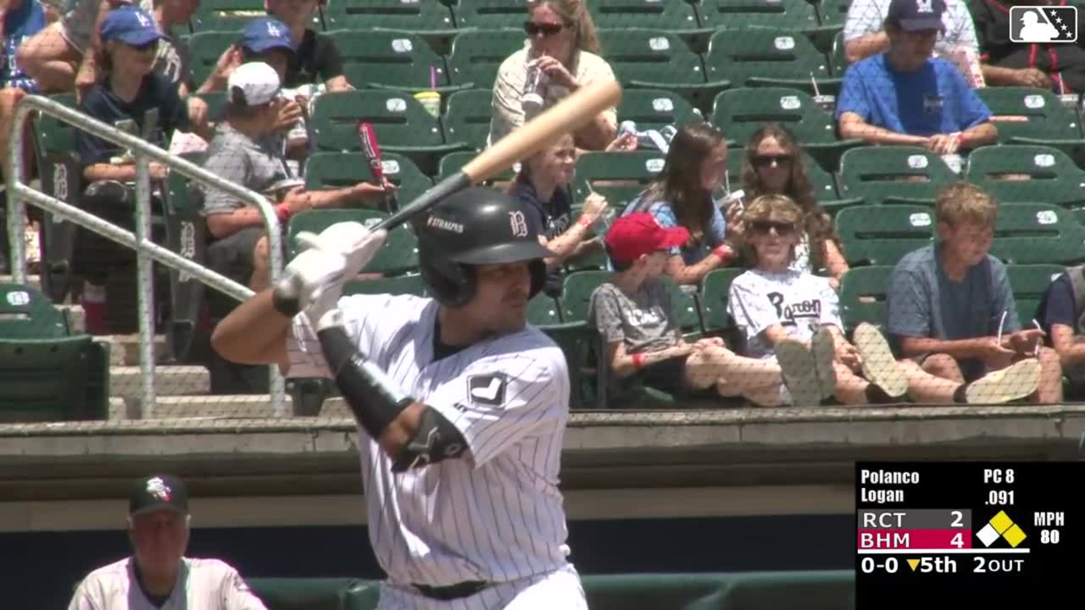 Jorge Corona doubles (1) on a line drive to left fielder David Calabrese. Anthony DePino scores. Andy Weber scores.