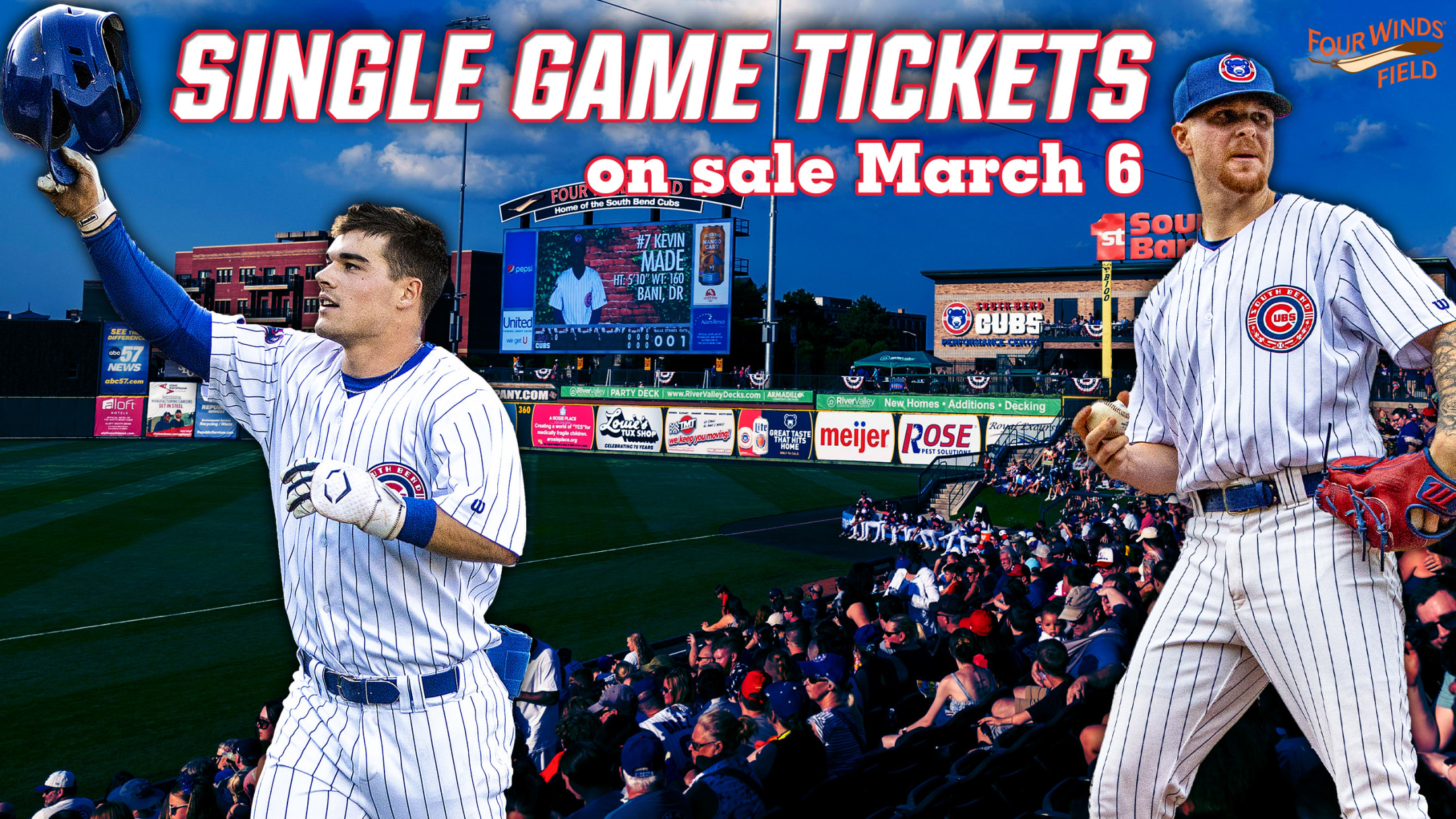 South Bend Cubs Single Game Tickets On Sale March 6