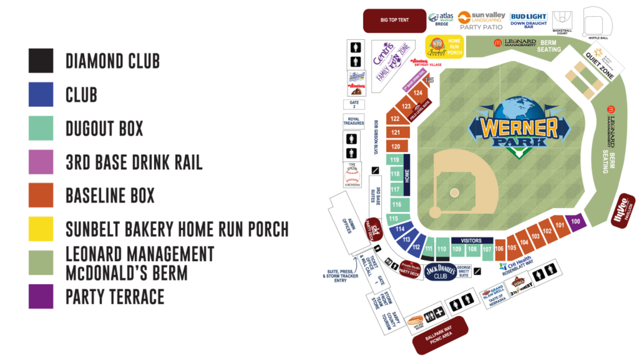 Werner Park Map Storm Chasers