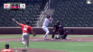 Marcos Castañon homers (17) on a fly ball to right center field.