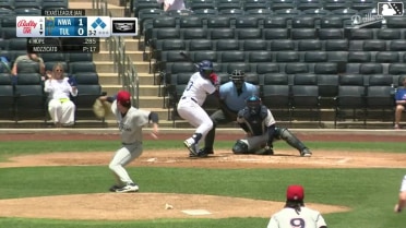 Zyhir Hope triples (1) on a line drive to right fielder Rudy Martin Jr. Josue De Paula scores. Mike Sirota scores. Elijah Hainline scores.