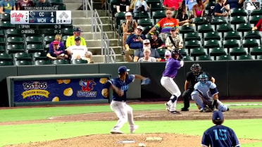 Garrett Spain homers (21) on a fly ball to center field.