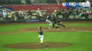 Chris Newell homers (7) on a fly ball to center field.