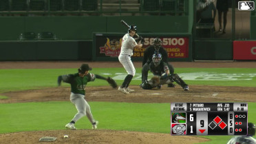 C.J. Pittaro singles on a ground ball to center fielder Eduardo Quintero. Carlos Franco scores. Justin Riemer to 3rd.
