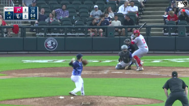 Raider Tello doubles (2) on a line drive to right fielder DJ Gladney. Alex Binelas scores.