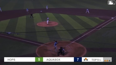 Modeifi Marte singles on a ground ball to right fielder Carlos Jimenez. Avery Owusu-Asiedu scores.