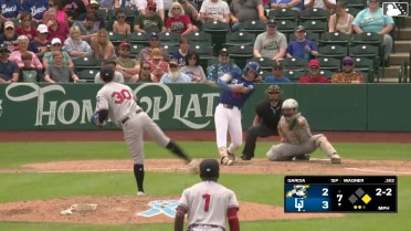 Logan Wagner homers (8) on a fly ball to right center field. Charles Davalan scores.