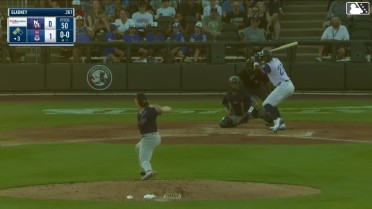DJ Gladney out on a sacrifice fly to center fielder Victor Arias. Core Jackson scores.