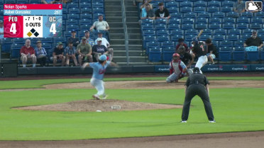 Asbel Gonzalez singles on a line drive to right fielder José Suárez. Angel Acosta scores.