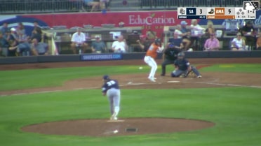 Gavin Logan homers (11) on a fly ball to left center field.