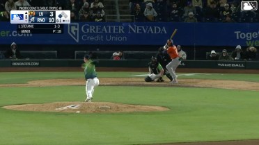 Michael Stefanic out on a sacrifice fly to left fielder Jack Hurley. Bryan Lavastida scores.