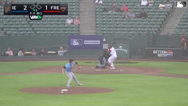 Jesus Freitez homers (1) on a fly ball to center field.