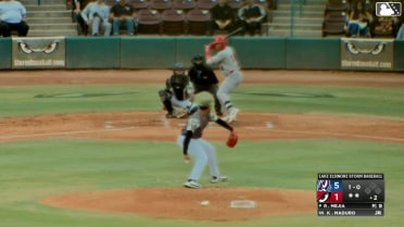 Kendrey Maduro homers (5) on a fly ball to center field.