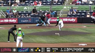 Dylan Campbell doubles (3) on a line drive to left fielder Brendan Jones. Caleb Bonemer scores. Anthony DePino scores.