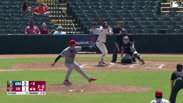 Marcus Lee Sang singles on a ground ball to center fielder Druw Jones. Rafe Perich scores. Ian Moller to 2nd.